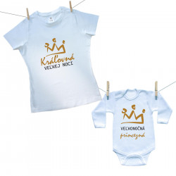 Rodinná sada (body s dlhým rukávom) Kráľovná a princezná Veľkej noci