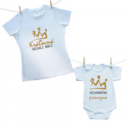 Rodinná sada (body s krátkym rukávom) Kráľovná a princezná Veľkej noci