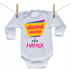 Body s dlhým rukávom Nákupná maniačka ako mamka