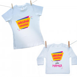 Rodinná sada (tričko s dlhým rukávom) Nákupná maniačka mamka a dcéra