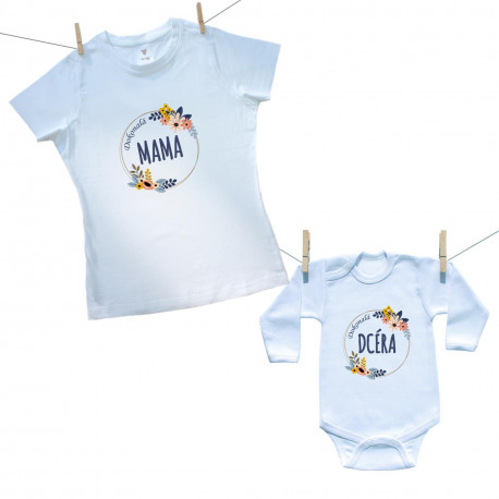 Rodinná sada (body s dlhým rukávom) Dokonalá mama a dcéra