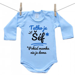 Modré body s dlhým rukávom Tatko je šéf