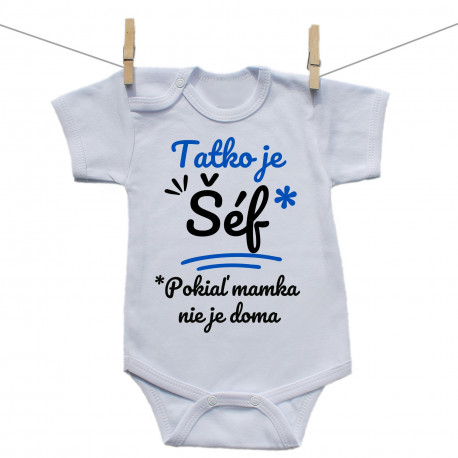 Body s krátkym rukávom Tatko je šéf Body s krátkym rukávom Tatko je šéf