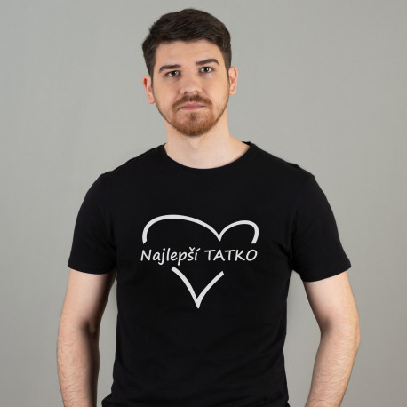 Čierné pánske tričko Najlepší tatko