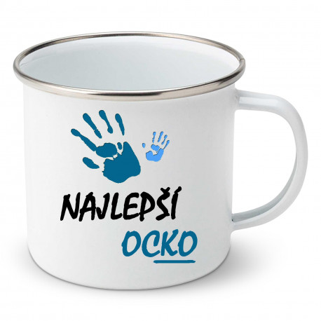 Smaltovaný hrnček Najlepší ocko chlapca Smaltovaný hrnček Najlepší ocko chlapca