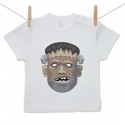 Tričko s krátkym rukávom Halloween maska Frankenstein