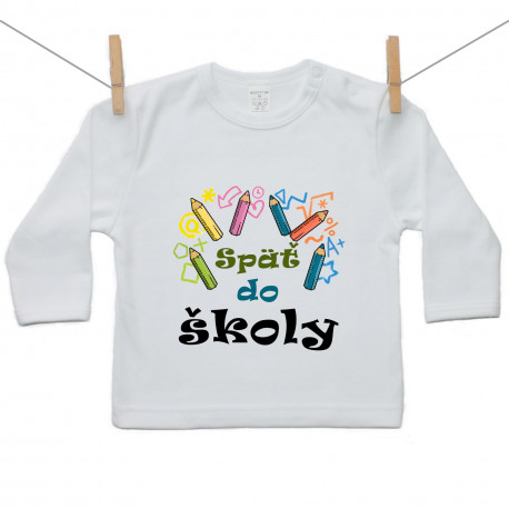 Tričko s dlhým rukávom Späť do školy Tričko s dlhým rukávom Späť do školy