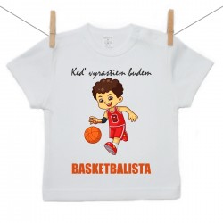Tričko s krátkym rukávom Keď vyrastiem budem basketbalista