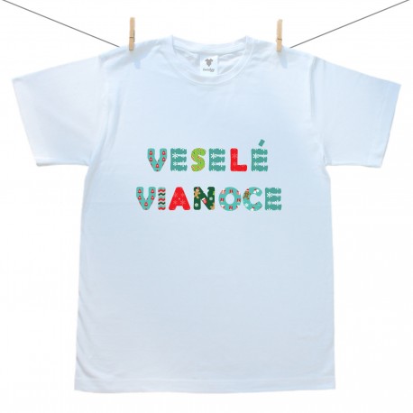 Pánske tričko s krátkym rukávom Veselé Vianoce