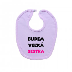 Ružový podbradník na zapínanie Budem veľká sestra