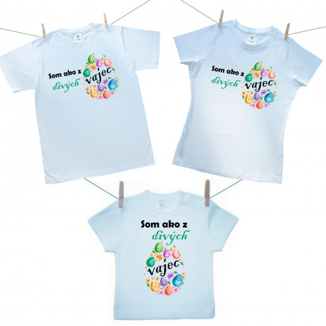 Rodinná sada (tričko s krátkym rukávom) Som ako z divých vajec