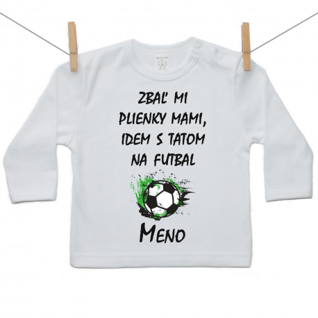 Tričko s dlhým rukávom Idem s tatom na futbal Tričko s dlhým rukávom Idem s tatom na futbal