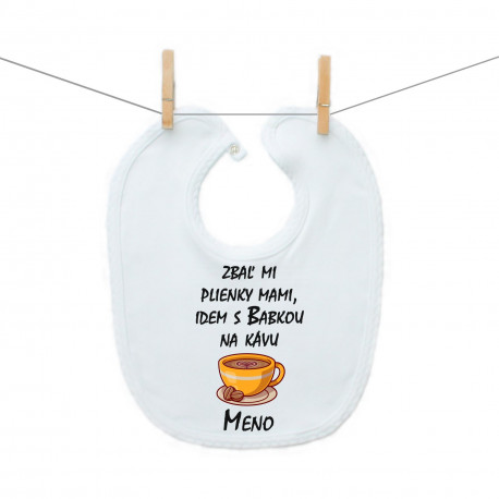 Podbradník na zapínanie Idem s babkou na kávu