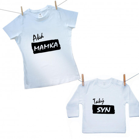 Rodinná sada (tričko s dlhým rukávom) Aká mamka taký syn Rodinná sada (tričko s dlhým rukávom) Aká mamka taký syn
