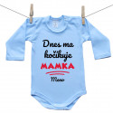 Modré body s dlhým rukávom Dnes ma kočíkuje mamka