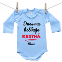 Modré body s dlhým rukávom Dnes ma kočíkuje krstná