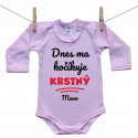 Ružové body s dlhým rukávom Dnes ma kočíkuje krstný
