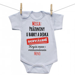 Body s krátkym rukávom Misia: Prázdniny u babky a dedka.