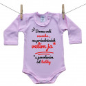 Ružové body s dlhým rukávom Doma velí mama, na prázdninách velím ja