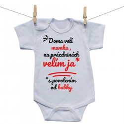 Body s krátkym rukávom Doma velí mama, na prázdninách velím ja