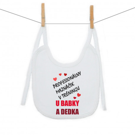 Podbradník na zaväzovanie Profesionálny maznáčik v tréningu u babky a dedka