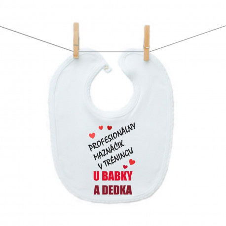 Podbradník na zapínanie Profesionálny maznáčik v tréningu u babky a dedka