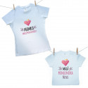 Rodinná sada (tričko s krátkym rukávom) Mamka a malá princeznička s menom