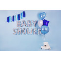 Fóliový balón písmeno V, 35cm, strieborný