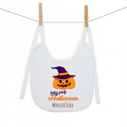 Podbradník na zaväzovanie Môj prvý Halloween tekvica