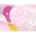 Balóny 30cm, Bodky, Pastelová Baby Pink