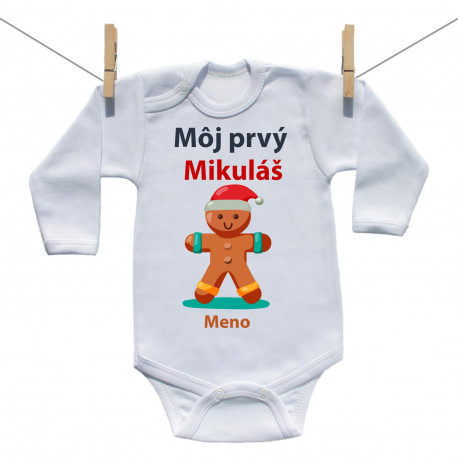 Body s dlhým rukávom Môj prvý Mikuláš s perníčkom Body s dlhým rukávom Môj prvý Mikuláš s perníčkom