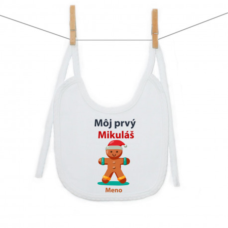 Podbradník na zaväzovanie Môj prvý Mikuláš s perníčkom Podbradník na zaväzovanie Môj prvý Mikuláš s perníčkom