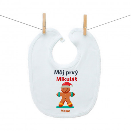 Podbradník na zapínanie Môj prvý Mikuláš s perníčkom