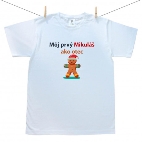 Pánske tričko s krátkym rukávom Môj prvý Mikuláš ako otec Pánske tričko s krátkym rukávom Môj prvý Mikuláš ako otec
