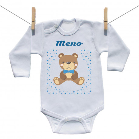 Body s dlhým rukávom s mackom pre chlapca