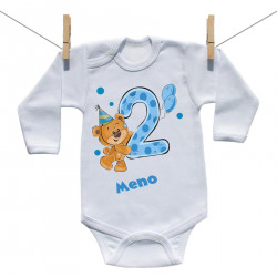 Body s dlhým rukávom Mám 2 roky s medvedíkom pre chlapca