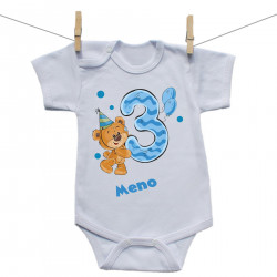 Body s krátkym rukávom Mám 3 roky s medvedíkom pre chlapca