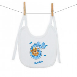 Podbradník na zaväzovanie Mám 6 rokov s medvedíkom pre chlapca