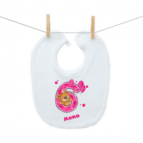 Podbradník na zapínanie Mám 6 rokov s medvedíkom pre dievča