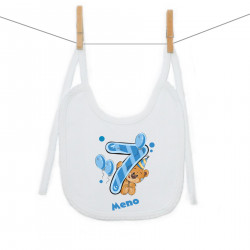 Podbradník na zaväzovanie Mám 7 rokov s medvedíkom pre chlapca