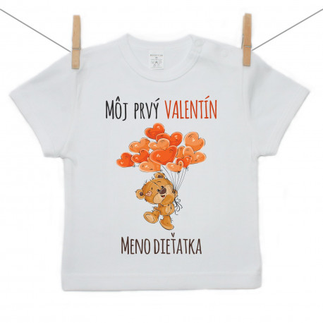Tričko s krátkym rukávom Môj prvý Valentín