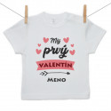 Tričko s krátkym rukávom Môj prvý Valentín so srdiečkom