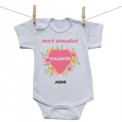 Body s krátkym rukávom Prvý spoločný Valentín s kvietkami