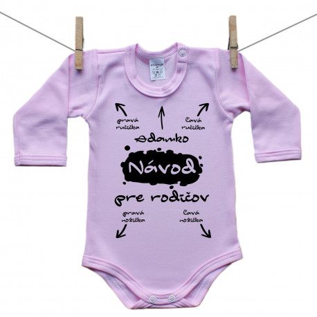 Ružové body s dlhým rukávom Návod pre rodičov