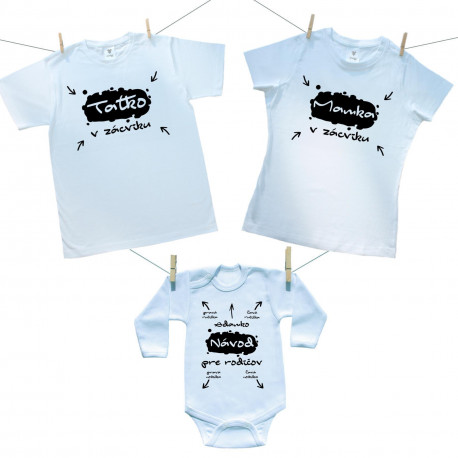 Rodinná sada (body s dlhým rukávom) Rodina v zácviku