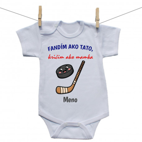 Body s krátkym rukávom Fandím ako tato, kričím ako mamka