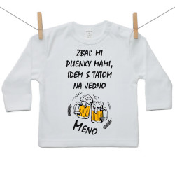 Tričko s dlhým rukávom Idem s tatom na jedno