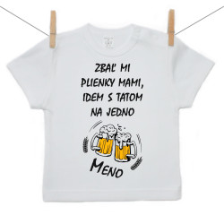 Tričko s krátkym rukávom Idem s tatom na jedno