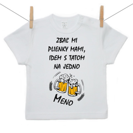 Tričko s krátkym rukávom Idem s tatom na jedno