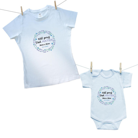 Rodinná sada (body s krátkym rukávom) Náš prvý Deň matiek 2026